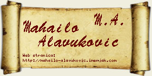 Mahailo Alavuković vizit kartica